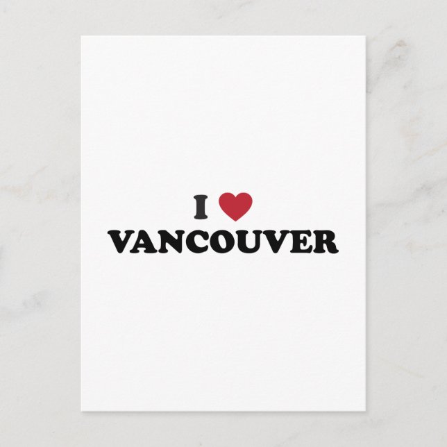 I Love Vancouver Washington Postcard (Front)