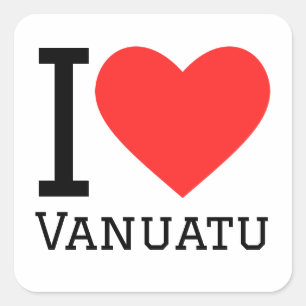 I love Vanuatu Square Sticker