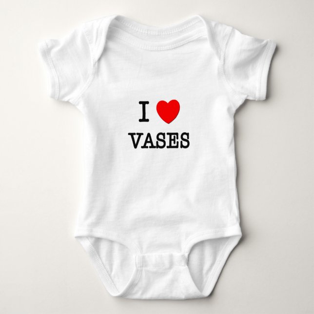 I Love Vases Baby Bodysuit (Front)