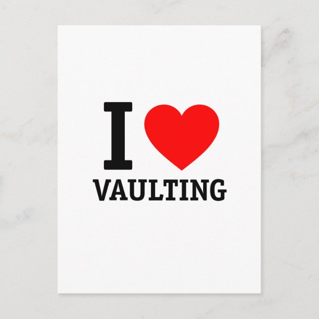 I Love Vaulting Postcard (Front)