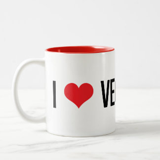 I Love Vegan Boys Two-Tone Coffee Mug