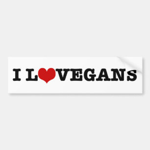 I Love Vegans Bumper Sticker