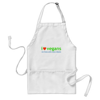 i love vegans standard apron