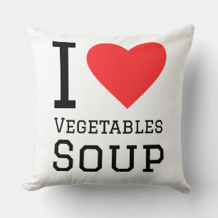 I love vegetables soup cushion