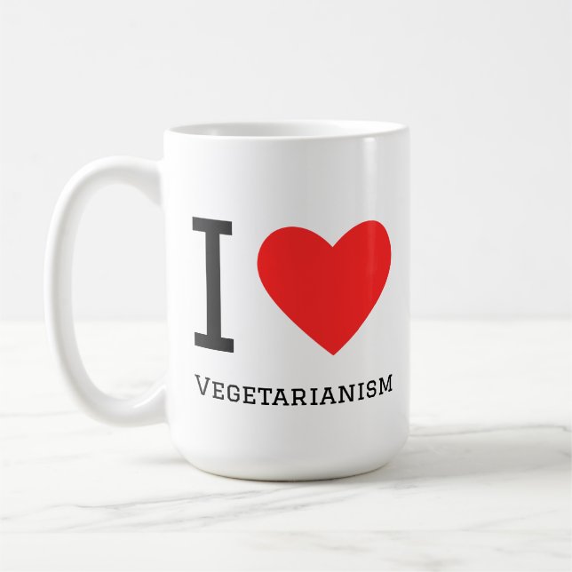 I love vegetarianism  coffee mug (Left)
