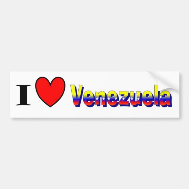I love Venezuela Bumper sticker (Front)