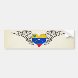 I Love Venezuela -wings Bumper Sticker