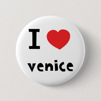 I love Venice 6 Cm Round Badge