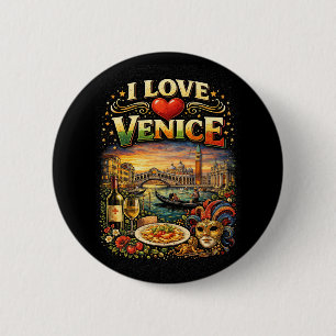 I Love Venice 6 Cm Round Badge