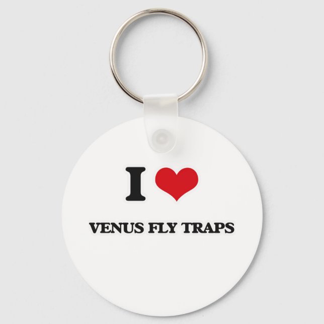 I Love Venus Fly Traps Key Ring (Front)