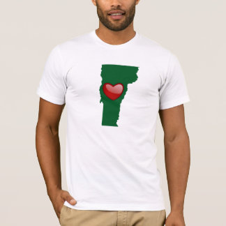 I Love Vermont with Map - T-Shirt