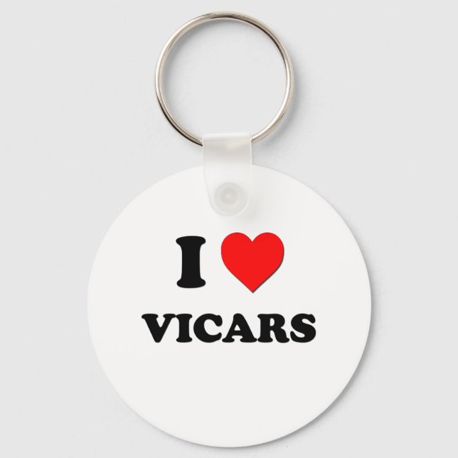 I Love Vicars Key Ring (Front)