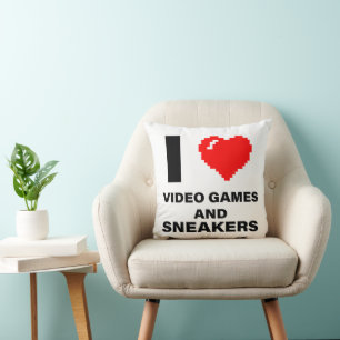I love video games and sneakers cushion
