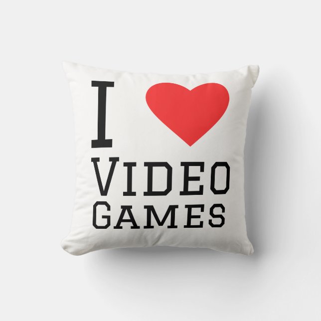 I love video games cushion (Front)