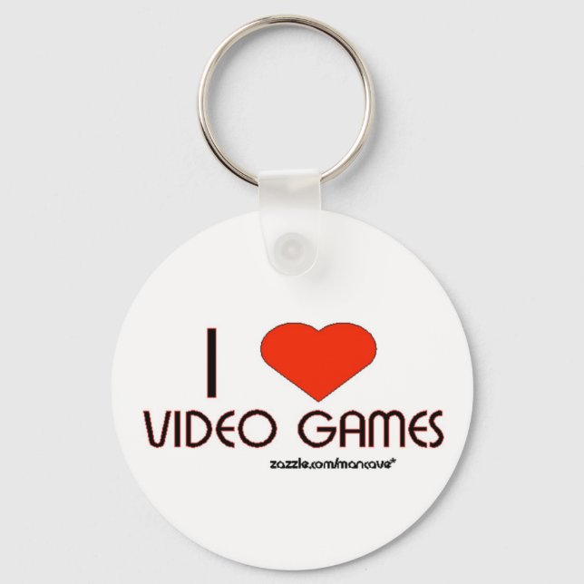 I Love Video Games Key Ring (Front)