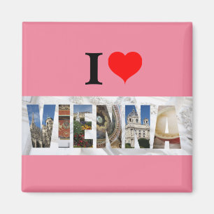 I Love Vienna Austria Magnet