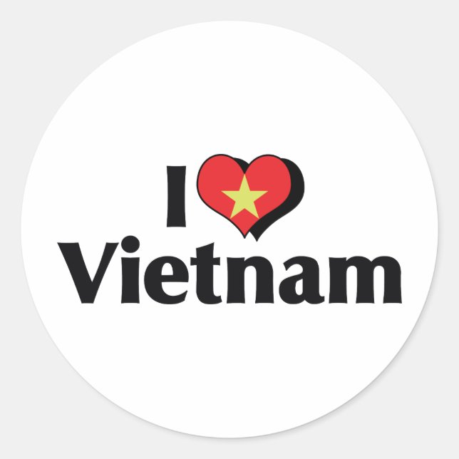 I Love Vietnam Flag Classic Round Sticker (Front)