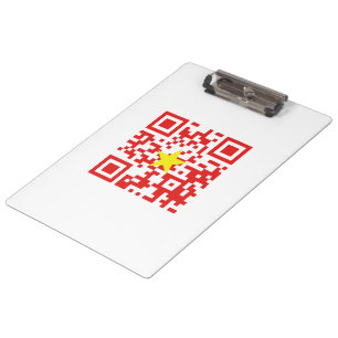 I Love Vietnam (Tôi Yêu Việt Nam) Flag QR Code Clipboard