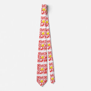 I Love Vietnam (Tôi Yêu Việt Nam) Flag QR Code Tie
