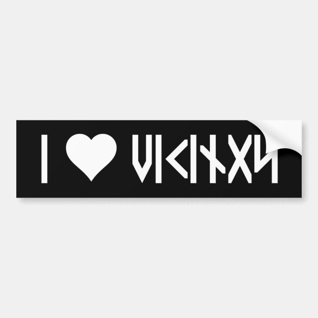 I Love Vikings Bumper Sticker (Front)