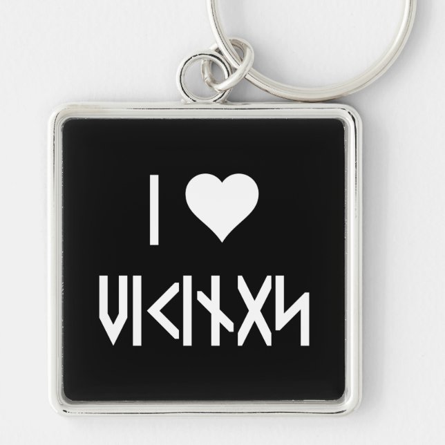 I Love Vikings Key Ring (Front)