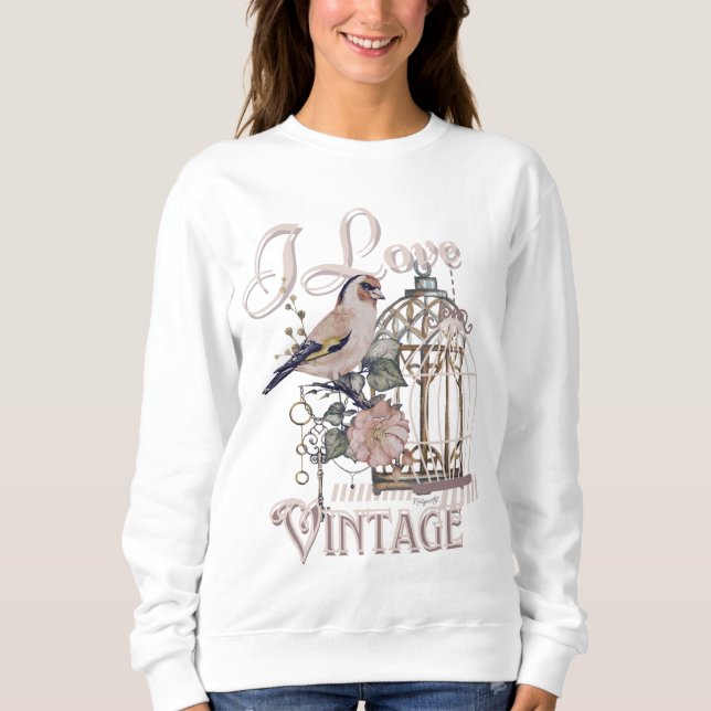 I Love Vintage  Sweatshirt (Front)