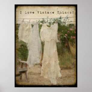 I Love Vintage Things! Poster