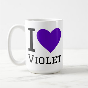 I love violet coffee mug