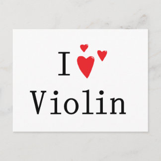 I Love Violin Postcard