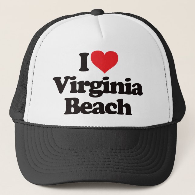 I Love Virginia Beach Trucker Hat (Front)
