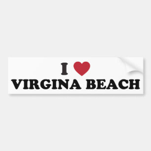 I Love Virginia Beach Virginia Bumper Sticker
