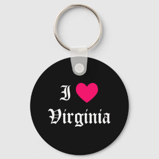 I Love Virginia Key Ring