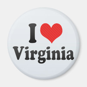 I Love  Virginia Magnet