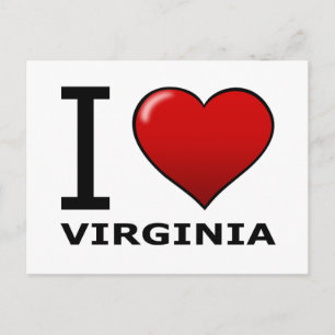 I LOVE VIRGINIA POSTCARD
