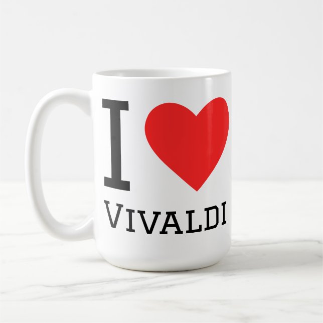 I love vivaldi coffee mug (Left)