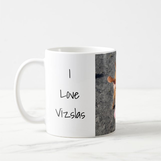 I love Vizslas classic mug (Left)