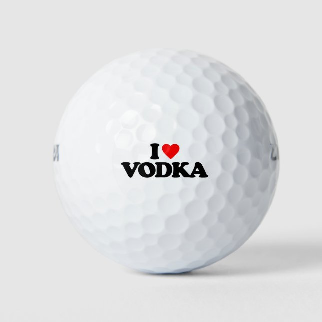 I LOVE VODKA GOLF BALLS (Front)