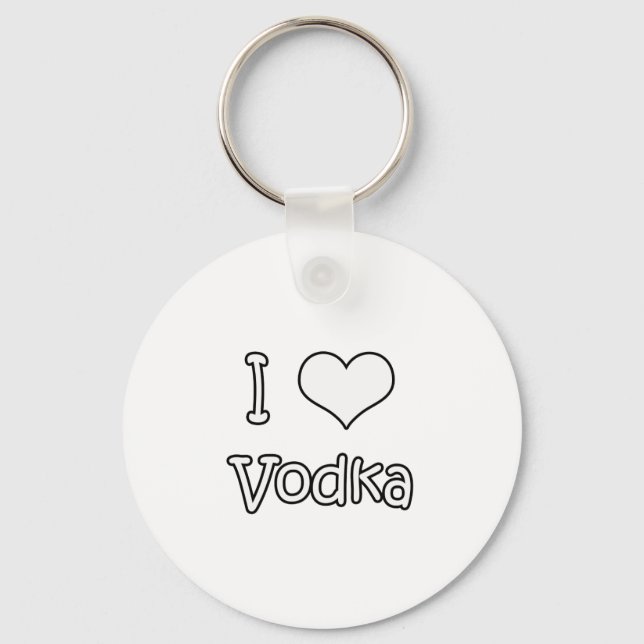 I Love Vodka Key Ring (Front)