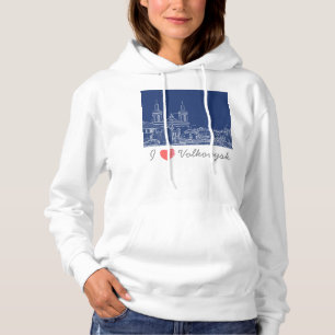 I Love Volkovysk Belarus Architecture Cathedral Hoodie