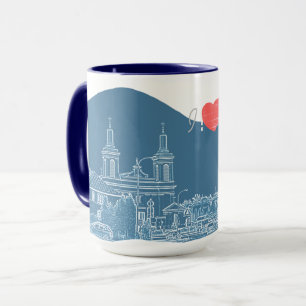 I Love Volkovysk Belarus Architecture Cathedral Mug