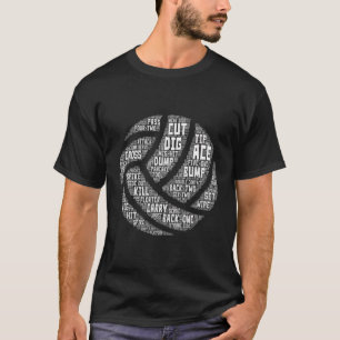 I Love Volleyball Beach Sports Players Word Art De T-Shirt