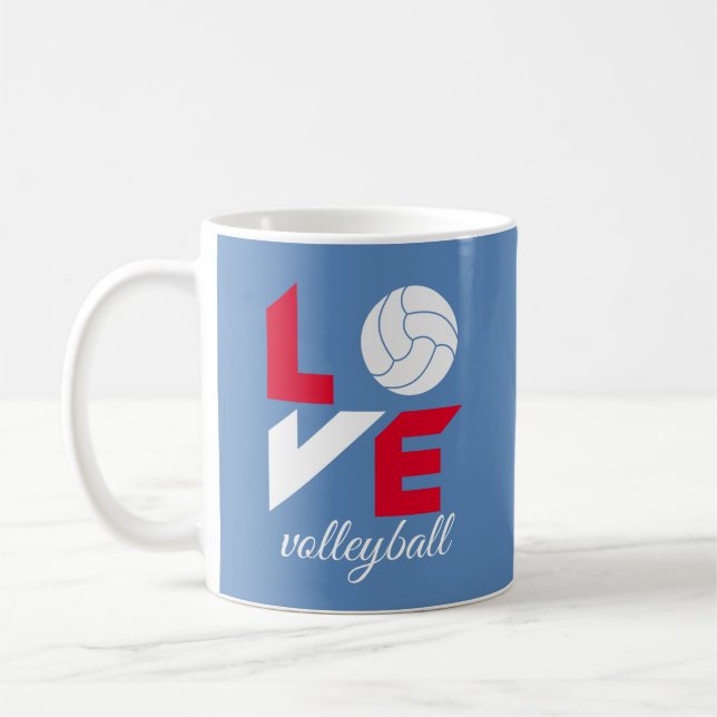 I Love volleyball Coffee Mug (Left)