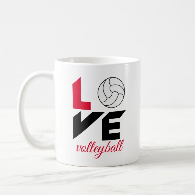 I Love volleyball Coffee Mug (Left)