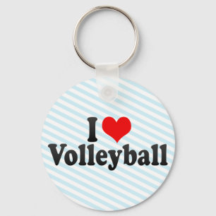 I Love Volleyball Key Ring