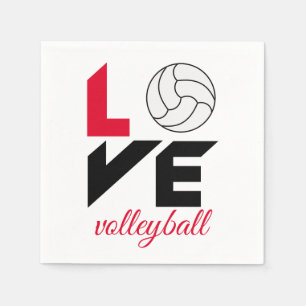 I Love volleyball Napkin