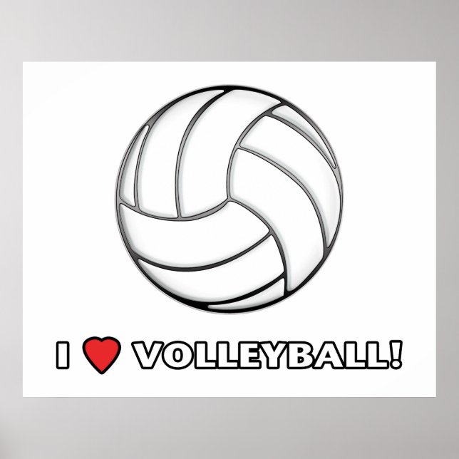 I Love Volleyball! Poster (Front)