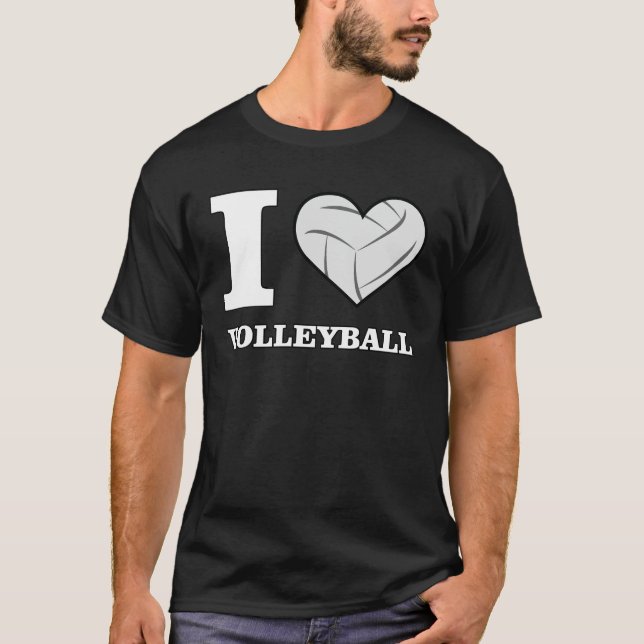 I Love Volleyball  T-Shirt (Front)