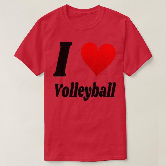 I love Volleyball T T-Shirt (Design Front)