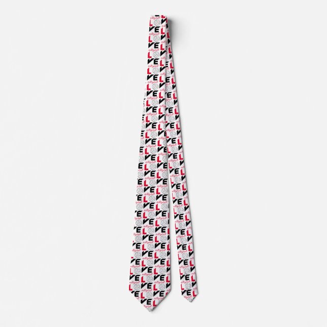 I Love volleyball Tie (Front)