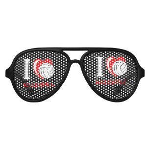 I love volleyball - Volleyball slogans and quotes- Aviator Sunglasses